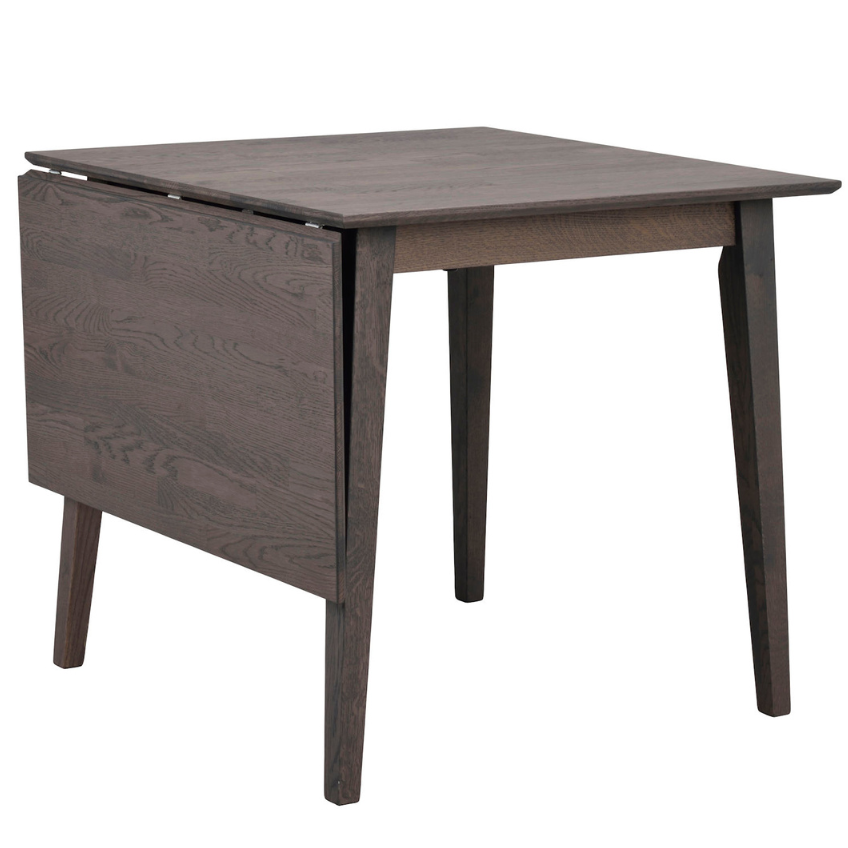 Rowico Tmavě hnědý dubový rozkládací jídelní stůl FILIPPA 80/125 x 80 cm Rowico