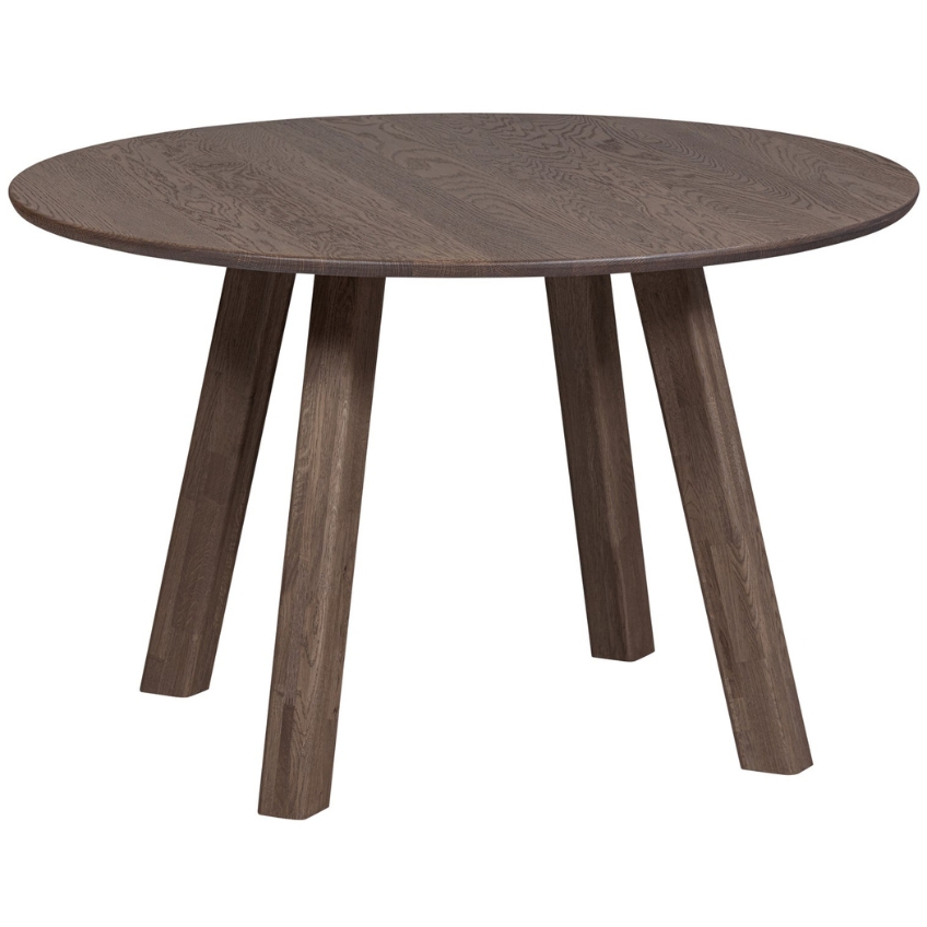 WOOOD Tmavý dubový jídelní stůl Tablo ⌀120 cm WOOOD