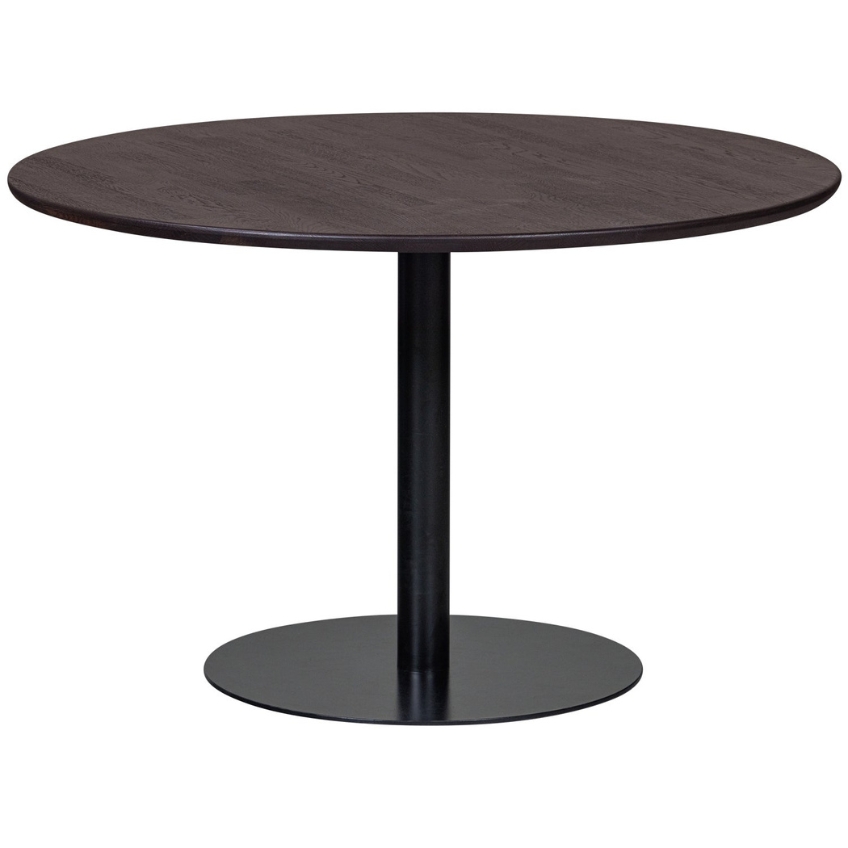 WOOOD Tmavý dubový jídelní stůl Tablo ⌀120 cm WOOOD