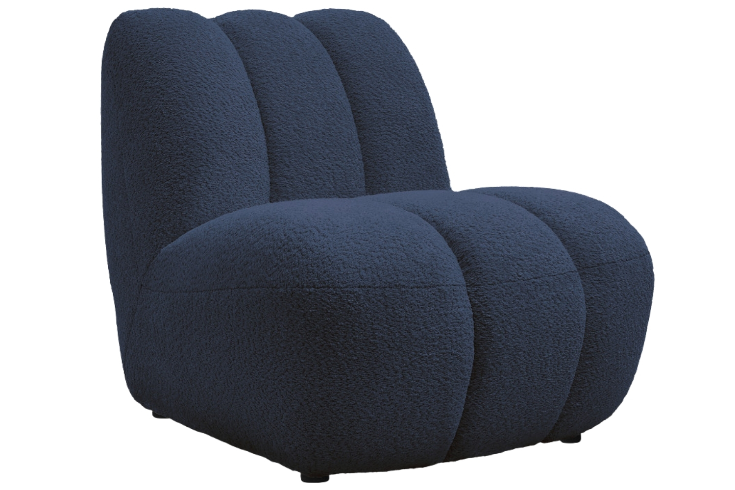 Bobochic Paris Tmavě modré bouclé křeslo Janissaire Bobochic Paris