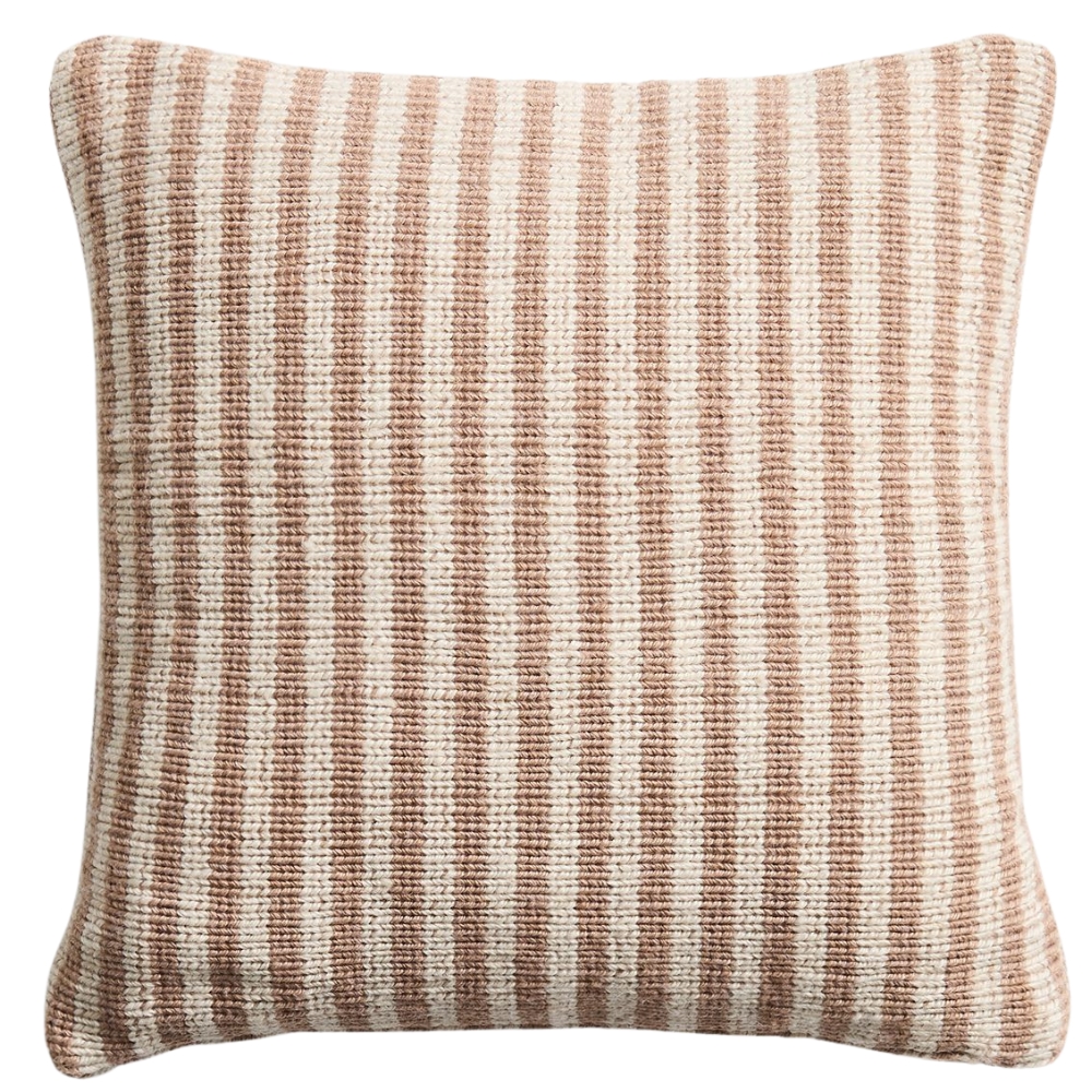 Kave Home Béžový pruhovaný povlak na polštář Dirome 45 x 45 cm Kave Home