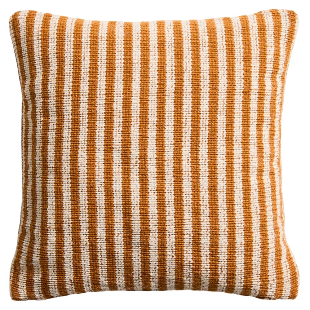 Kave Home Oranžový pruhovaný povlak na polštář Dirome 45 x 45 cm Kave Home