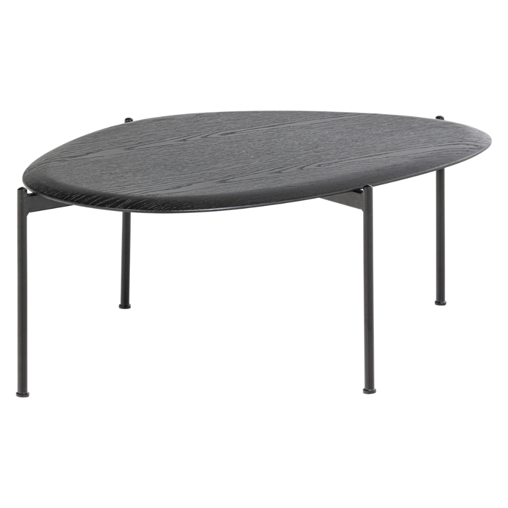 WOOOD Černý dřevěný konferenční stolek Kota 92 x 68 cm WOOOD