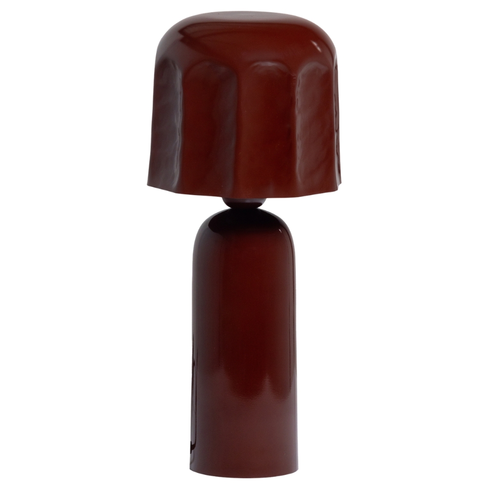 WOOOD Červená kovová stolní lampa Lumira WOOOD
