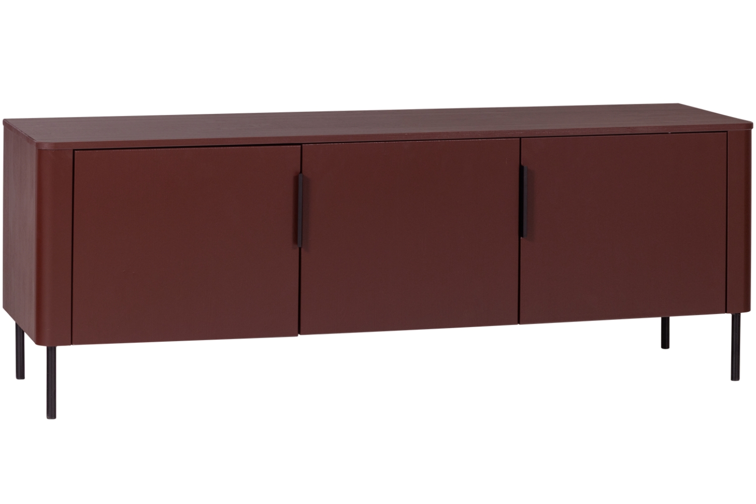 WOOOD Červený dřevěný TV stolek Gunnar 154 x 44 cm WOOOD