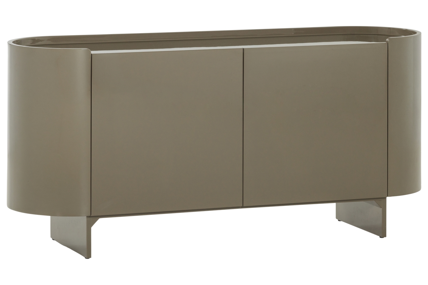 WOOOD Zelená lakovaná komoda Liora 160 x 45 cm WOOOD
