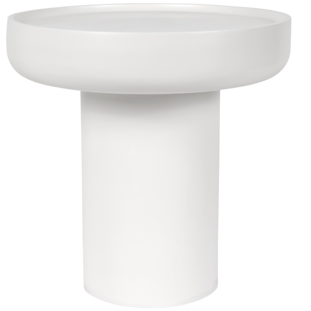 Somcasa Bílý lakovaný odkládací stolek Rodney ø50 cm Somcasa