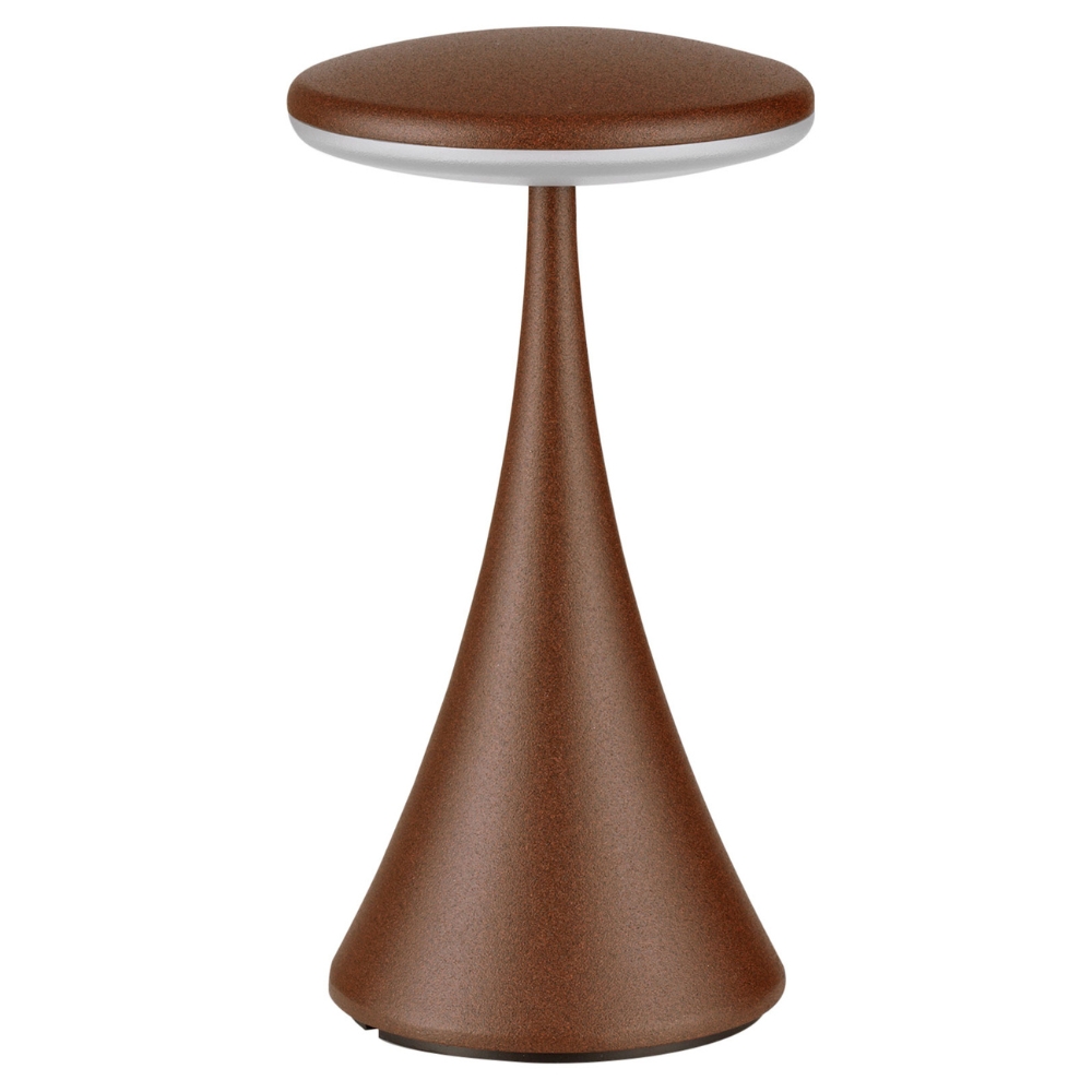Nova Luce Hnědá kovová nabíjecí stolní LED lampa Elbo Nova Luce