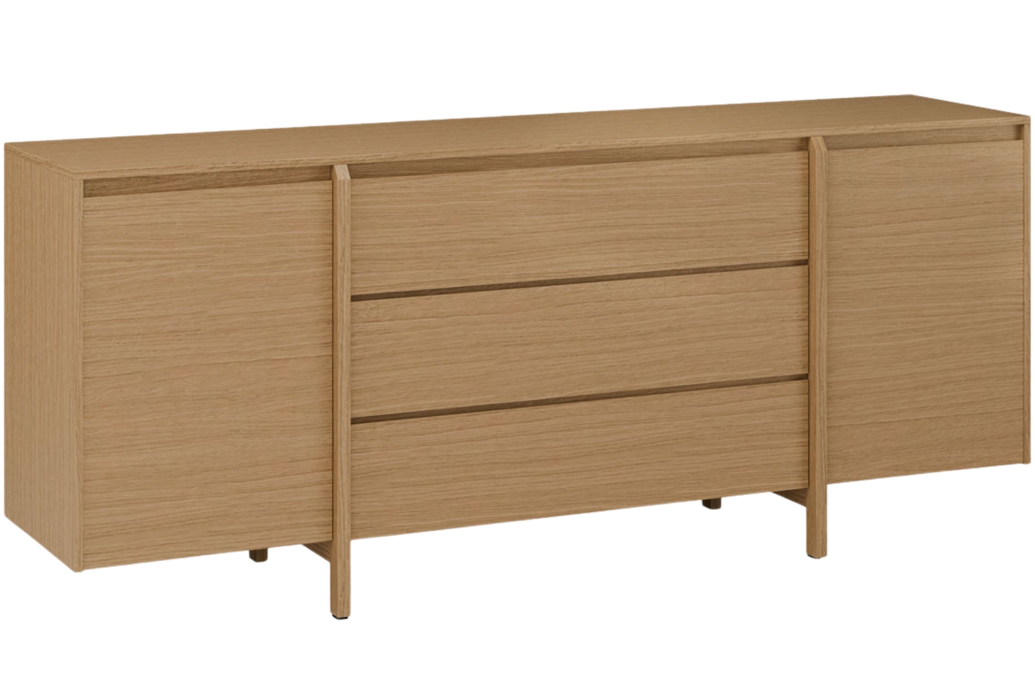 Somcasa Dubová komoda Pacific 200 x 48 cm se zásuvkami Somcasa