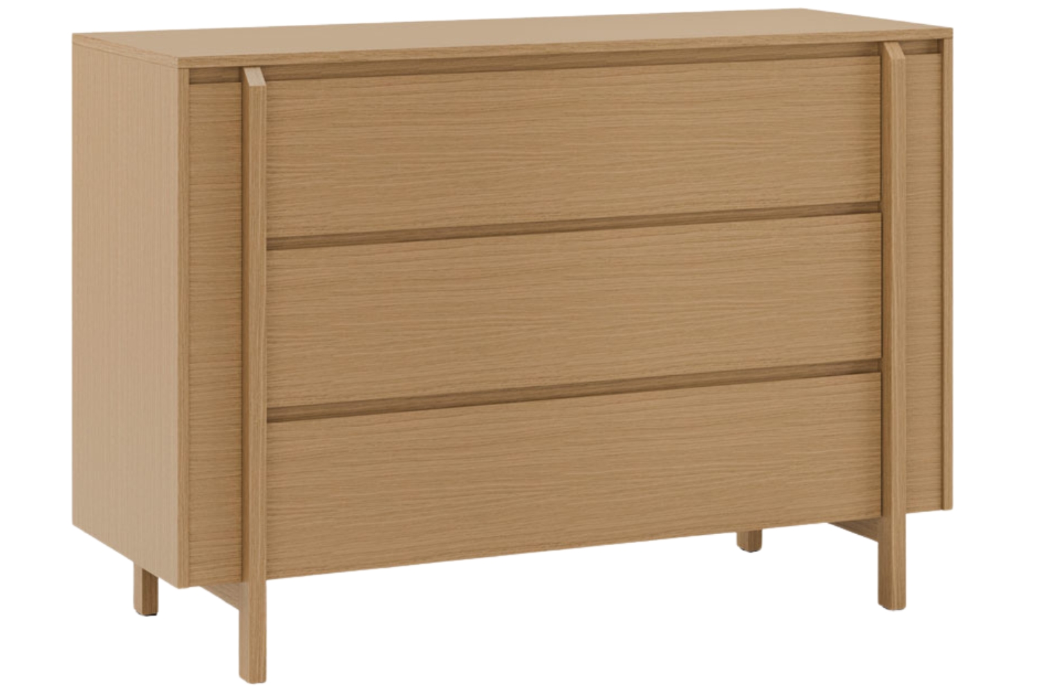 Somcasa Dubová komoda Pacific 120 x 43 cm se zásuvkami Somcasa