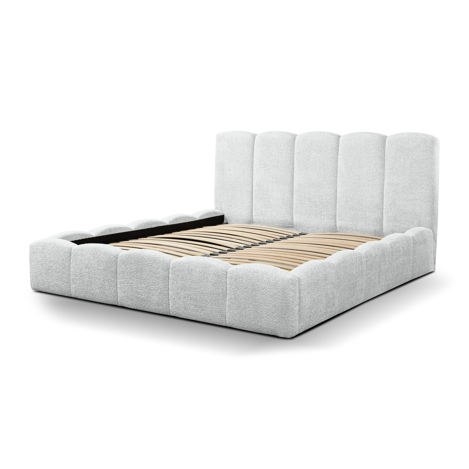 Čalouněná postel AURA 140x200 cm Lomená bílá