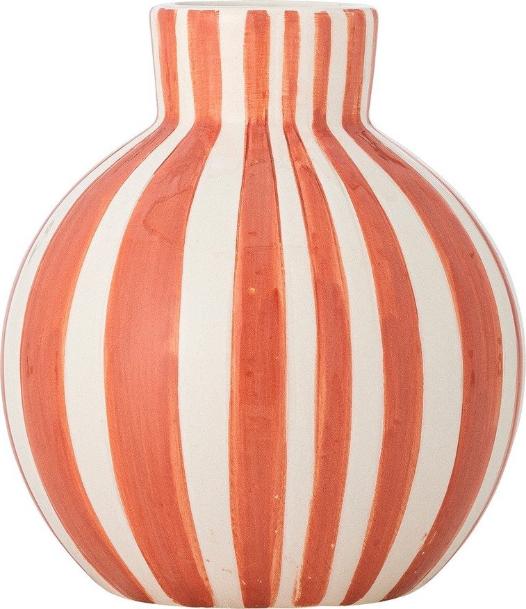 Oranžová ručně malovaná váza z dolomitu (výška 11 cm) Fian – Bloomingville Bloomingville