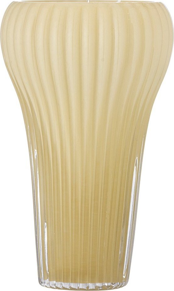 Světle žlutá skleněná ručně vyrobená váza (výška 28 cm) Averie – Bloomingville Bloomingville
