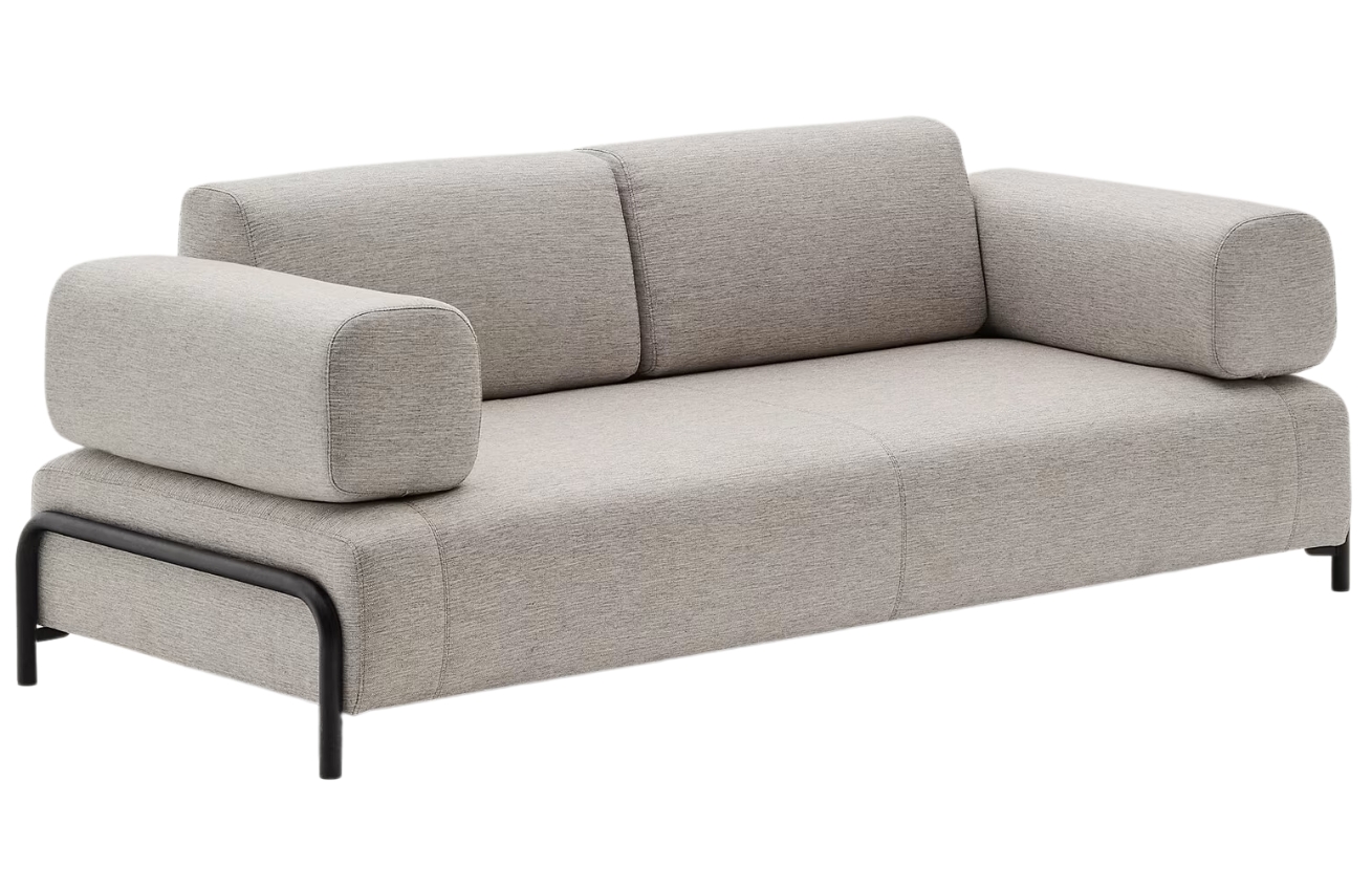 Kave Home Béžovošedá trojmístná pohovka Compo 232 cm s polštáři Kave Home