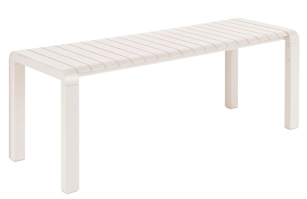 Zuiver Bílá kovová zahradní lavice VONDEL 130 x 45 cm Zuiver