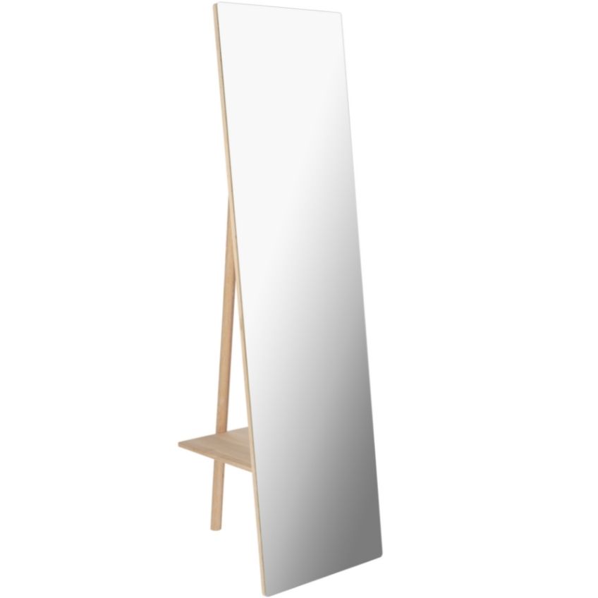 Kave Home Jasanové stojací zrcadlo Keisy 160 x 45 cm Kave Home