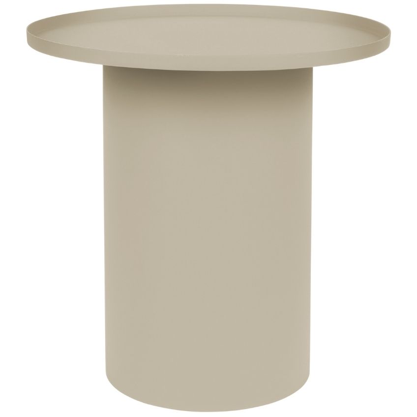 White Label Krémově bílý matný kovový odkládací stolek WLL SVERRE 46 cm White Label