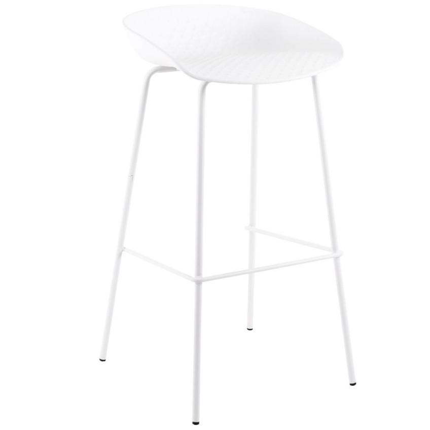 Bílá plastová barová židle Somcasa Alene 74 cm Somcasa