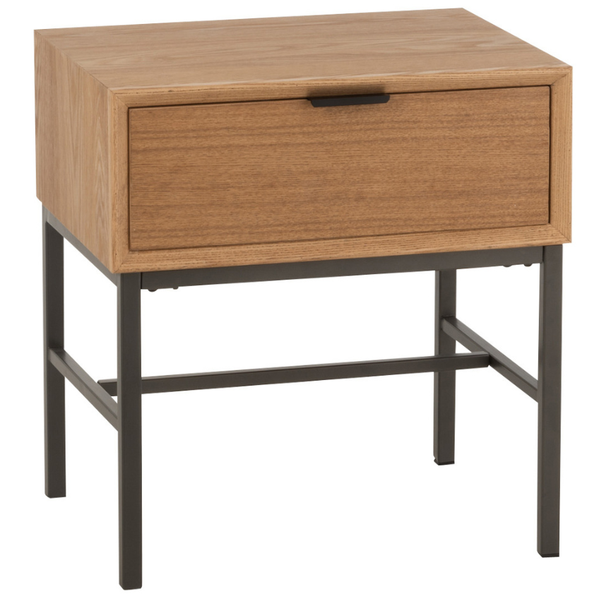 Hnědý dřevěný odkládací stolek J-line Differa 48 x 30 cm J-line
