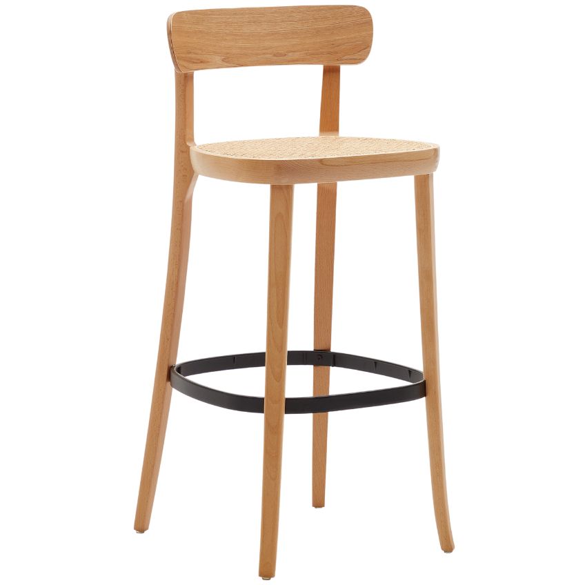Kave Home Jasanová barová židle Romane 76 cm Kave Home