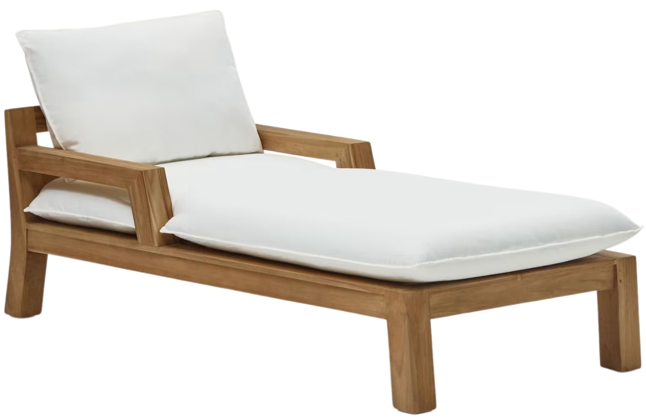 Bílé zahradní lehátko Kave Home Forcanera 170 cm Kave Home