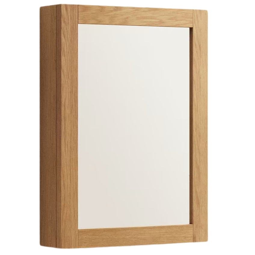 Kave Home Teaková koupelnová zrcadlová skříňka Plubia 70 x 50 cm Kave Home