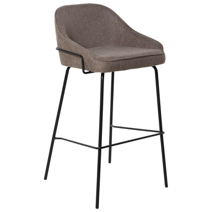 Hnědá čalouněná barová židle Somcasa Louis 77 cm Somcasa