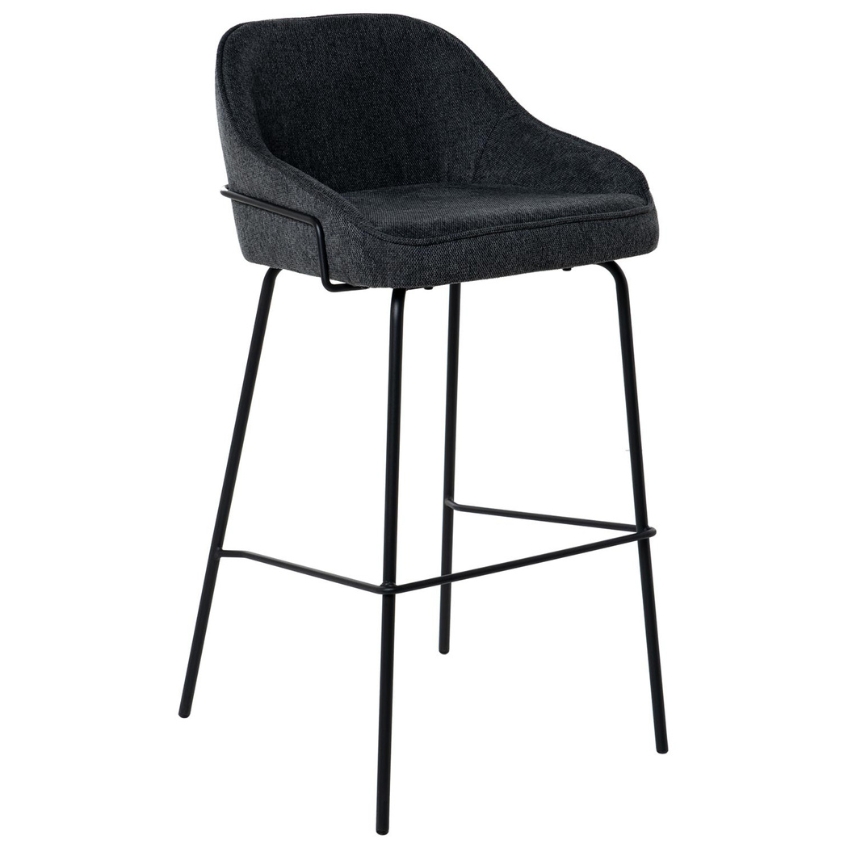 Tmavě šedá čalouněná barová židle Somcasa Louis 77 cm Somcasa