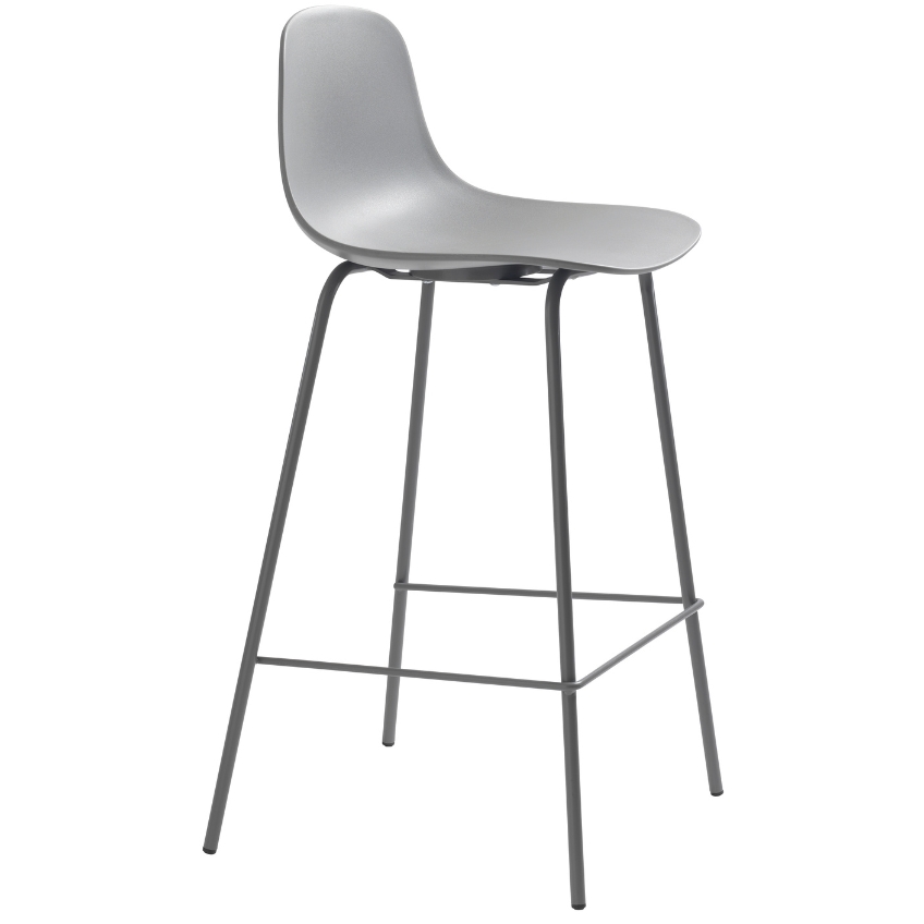Unique Furniture Šedá plastová barová židle Whitby 68 cm Unique Furniture