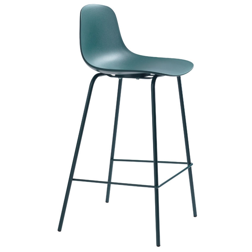 Unique Furniture Petrolejová plastová barová židle Whitby 68 cm Unique Furniture