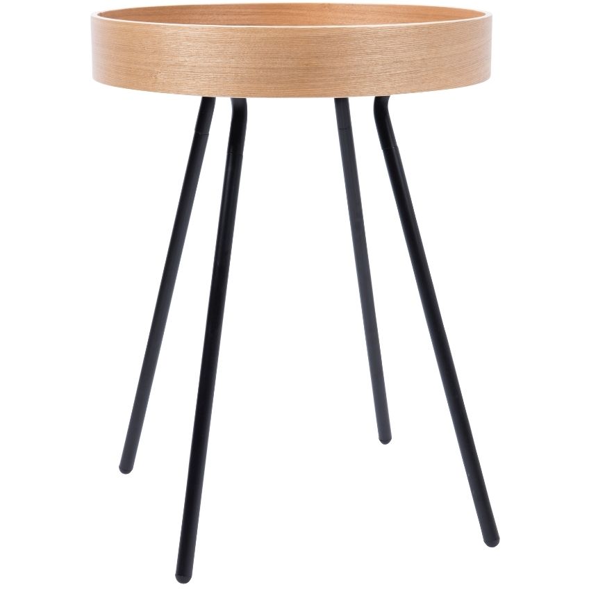 Dubový odkládací stolek ZUIVER OAK TRAY s odnímatelnou deskou 47 cm Zuiver
