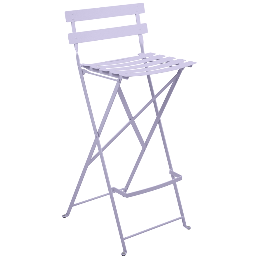 Fialová kovová skládací barová židle Fermob Bistro 74 cm Fermob