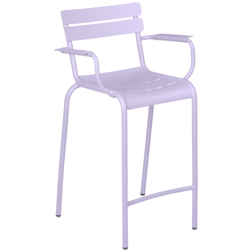 Fialová kovová barová židle Fermob Luxembourg 70 cm Fermob