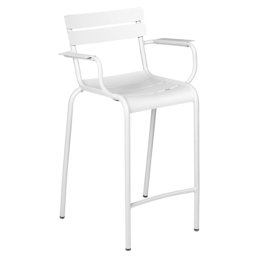 Bílá kovová barová židle Fermob Luxembourg 70 cm Fermob