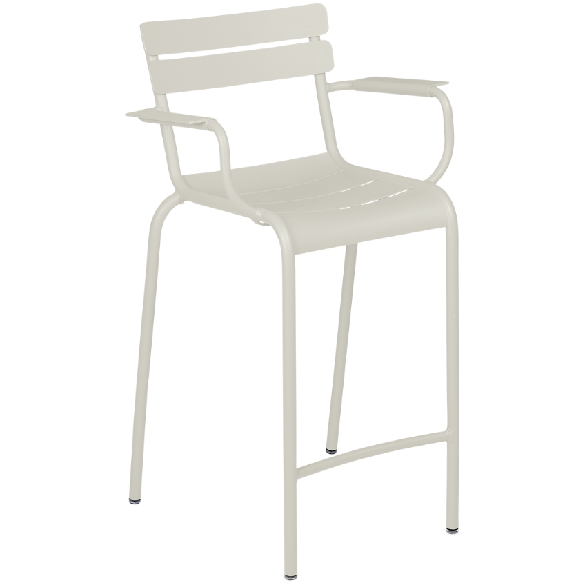 Světle šedá kovová barová židle Fermob Luxembourg 70 cm Fermob