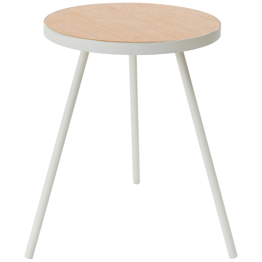 Bílý kovový odkládací stolek Yamazaki Tower 39 cm YAMAZAKI