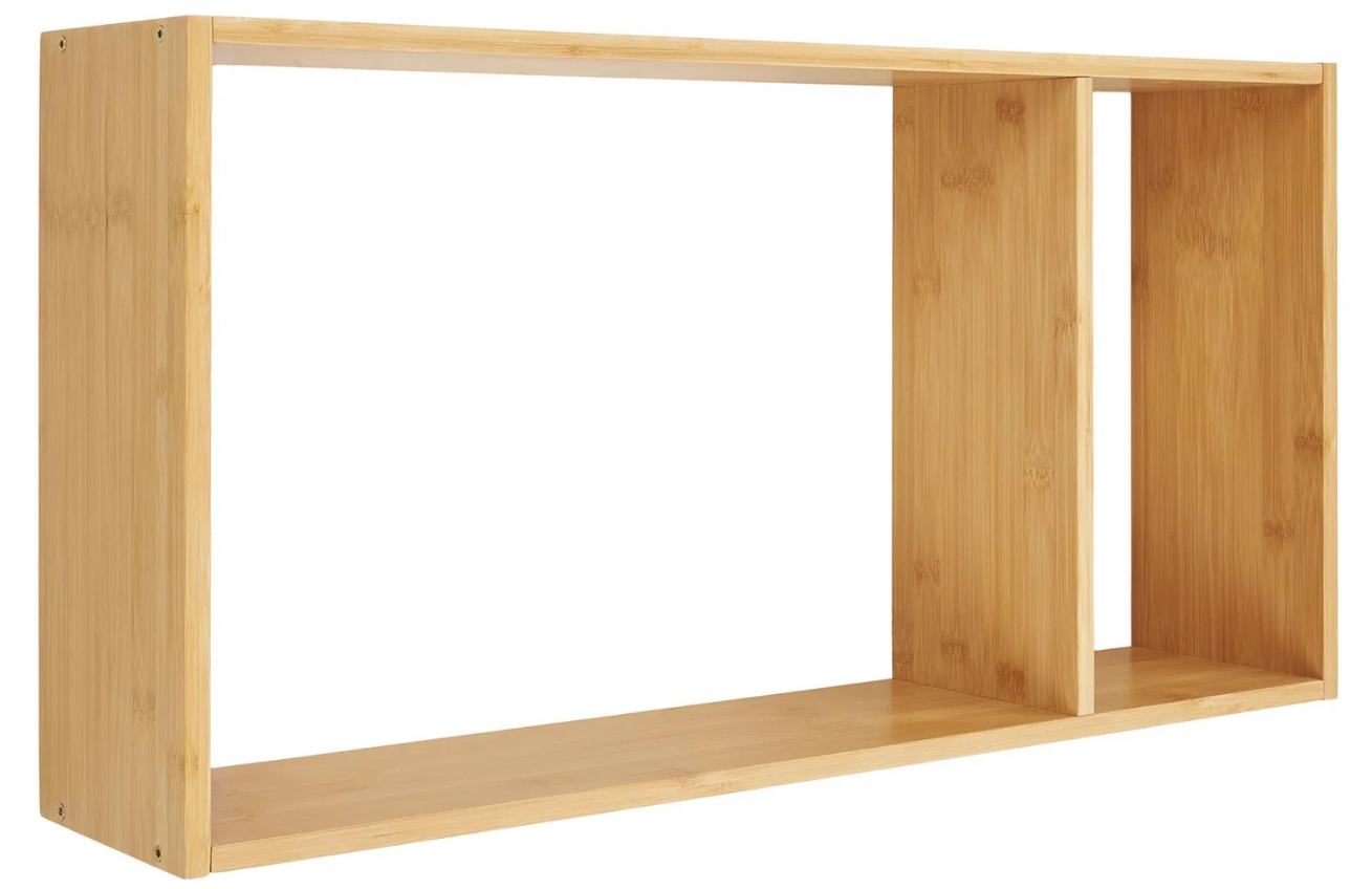 Nordic Living Bambusová nástěnná police Ember 36 x 70 cm Nordic Living
