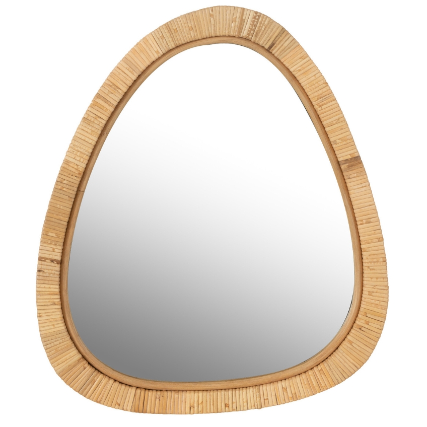 Ratanové závěsné zrcadlo J-line Urobi 54 x 47 cm J-line