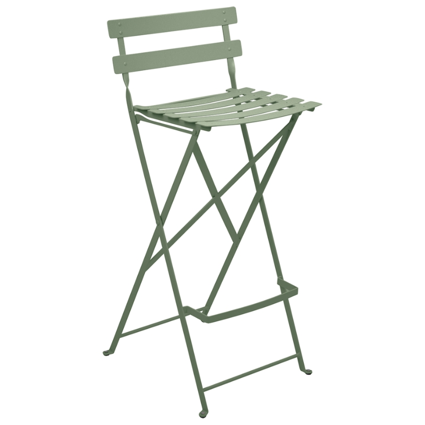 Kaktusově zelená kovová skládací barová židle Fermob Bistro 74 cm Fermob