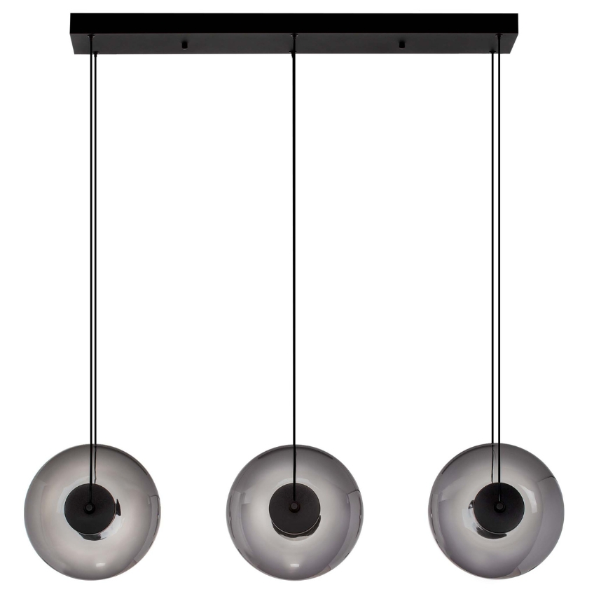 Kouřově šedé skleněné závěsné LED světlo Nova Luce Ballet 102 cm Nova Luce