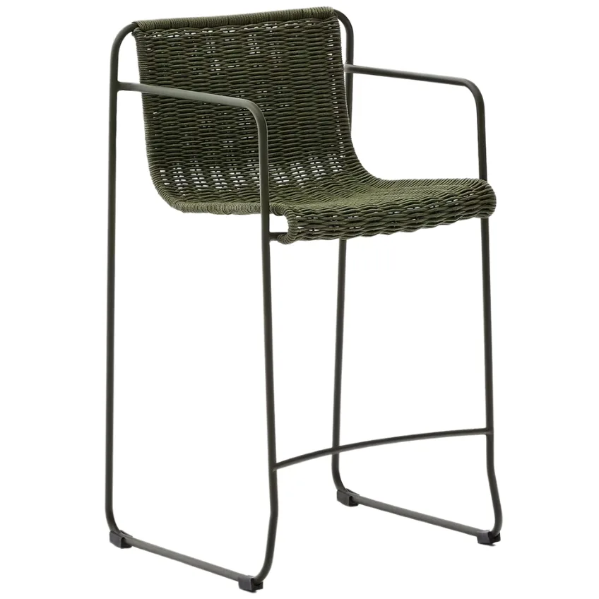 Kave Home Zelená zahradní barová židle Maurina 65 cm Kave Home
