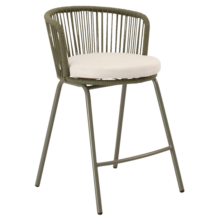 Somcasa Zelená kovová barová židle Pierre 65 cm Somcasa