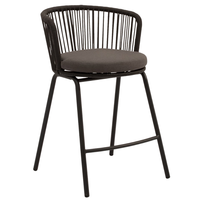 Somcasa Antracitová kovová barová židle Pierre 65 cm Somcasa
