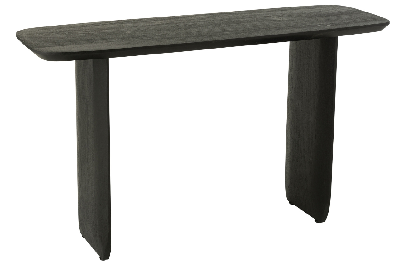 J-line Černý dřevěný toaletní stolek Acacia 130 x 46 cm J-line