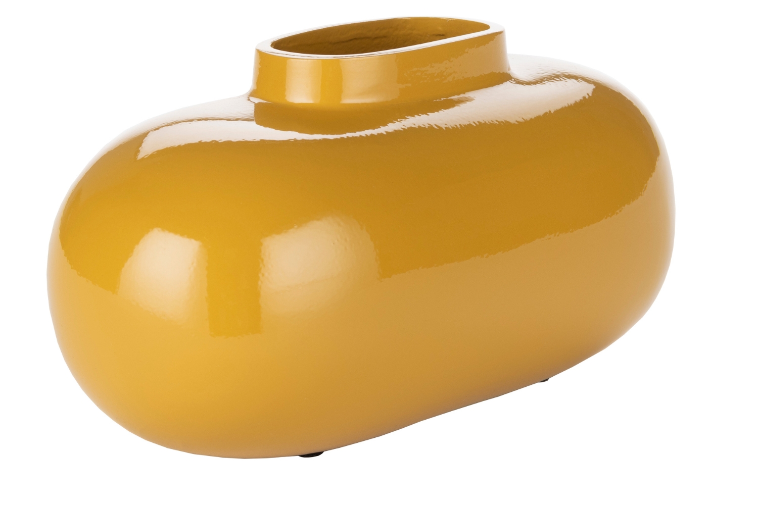 Dutchbone Žlutá kovová váza DROPLET M Dutchbone