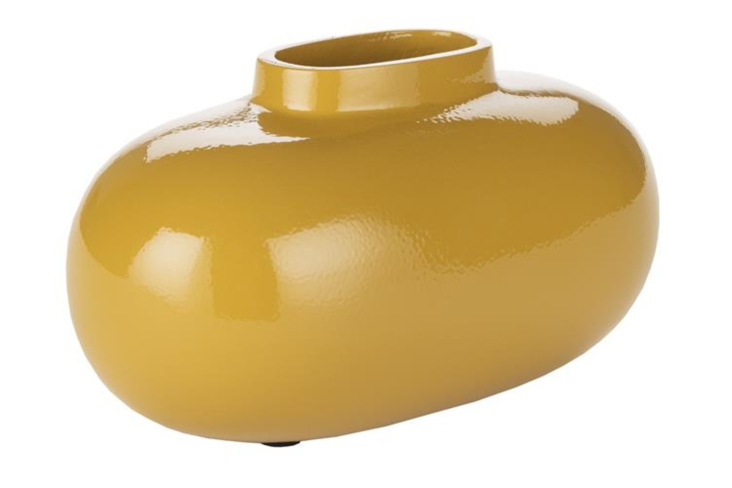 Dutchbone Žlutá kovová váza DROPLET S Dutchbone