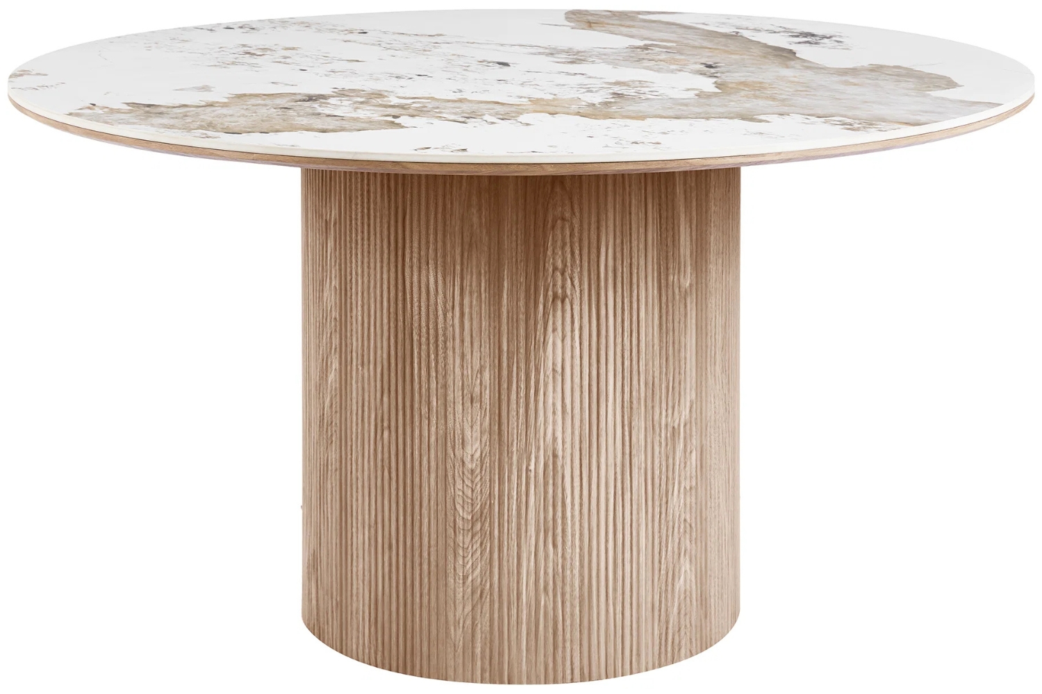 Nordic Living Bílý keramický jídelní stůl Athens 140 cm Nordic Living