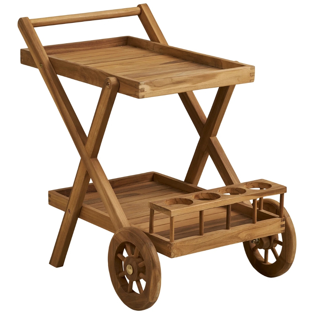 Nordic Living Teakový zahradní servírovací vozík Asako Nordic Living