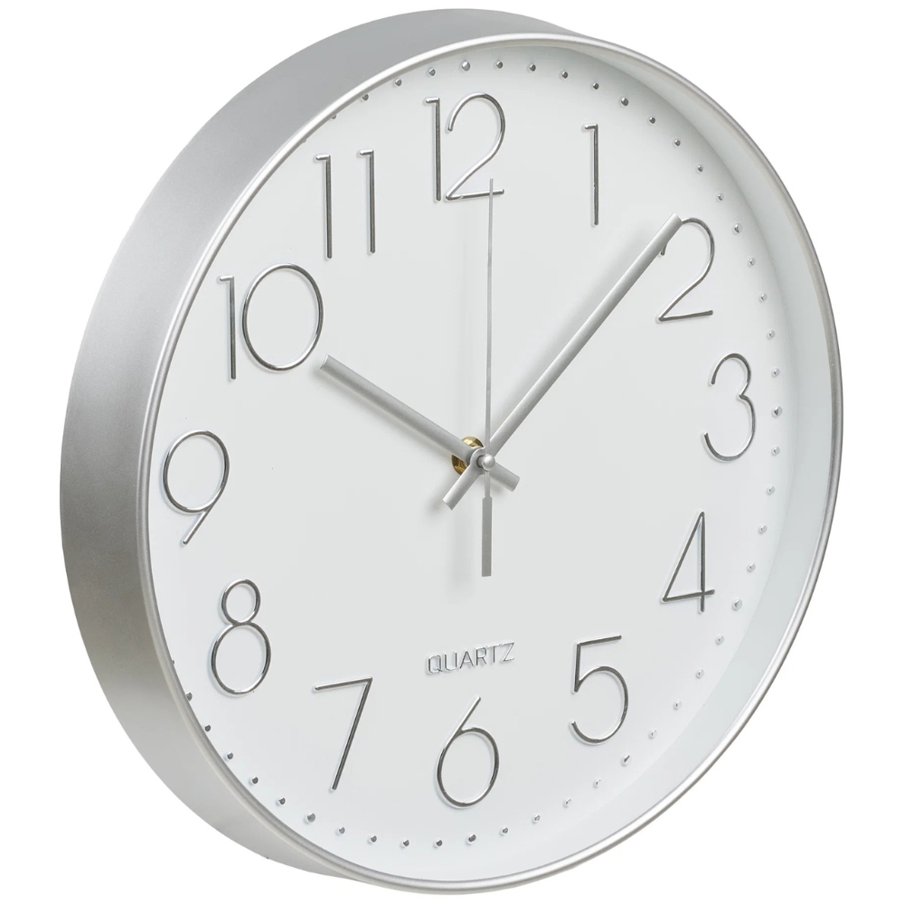 Nordic Living Stříbrné nástěnné hodiny Lali 30 cm Nordic Living