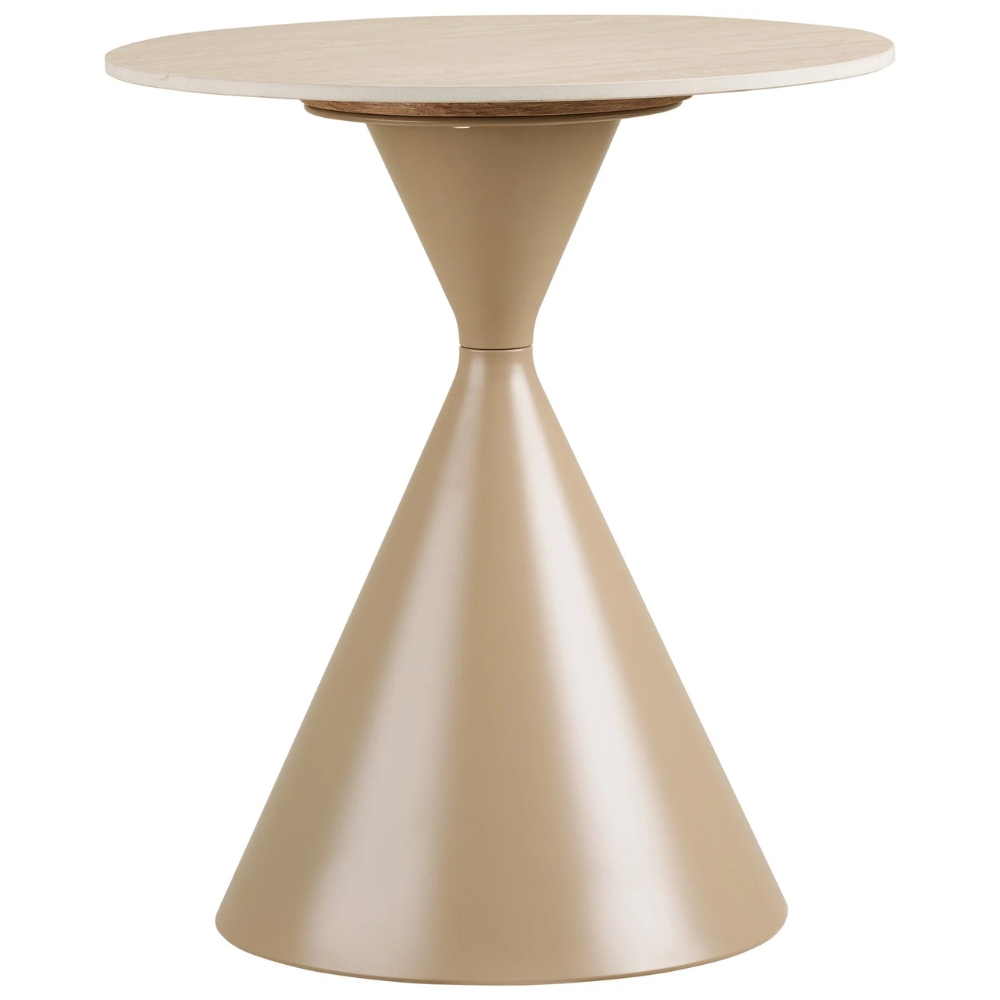 Nordic Living Béžový keramický odkládací stolek Anne ø 50 cm Nordic Living